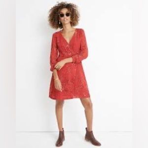 Madewell Windswept Hazelwood wrap front dress